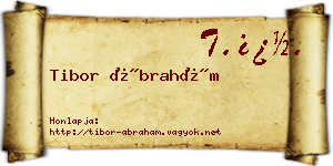 Tibor Ábrahám névjegykártya